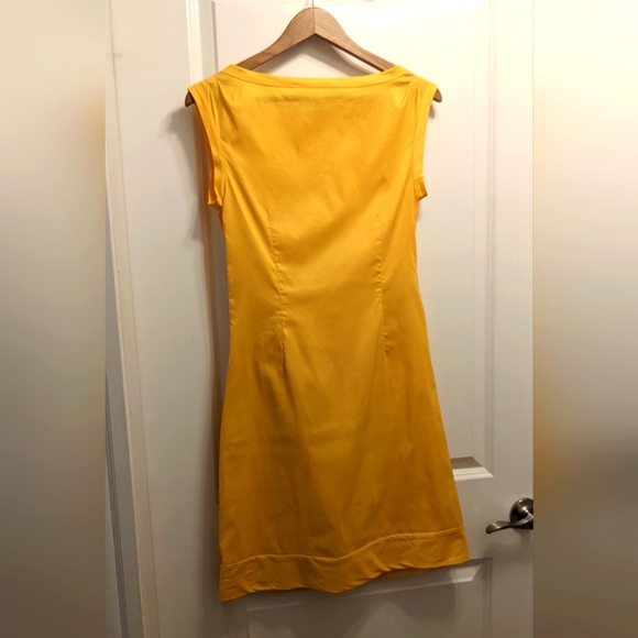 SUNSHINE YELLOW dvf Della side tie sheath dress 6 M - Picture 2 of 5